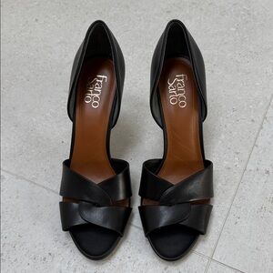 Brand New/Never Worn Franco Sarto Black Open-Toe Heels